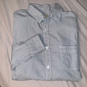 💸 3/$25 Sonoma Life + Style sage green pinstriped button down shirt
